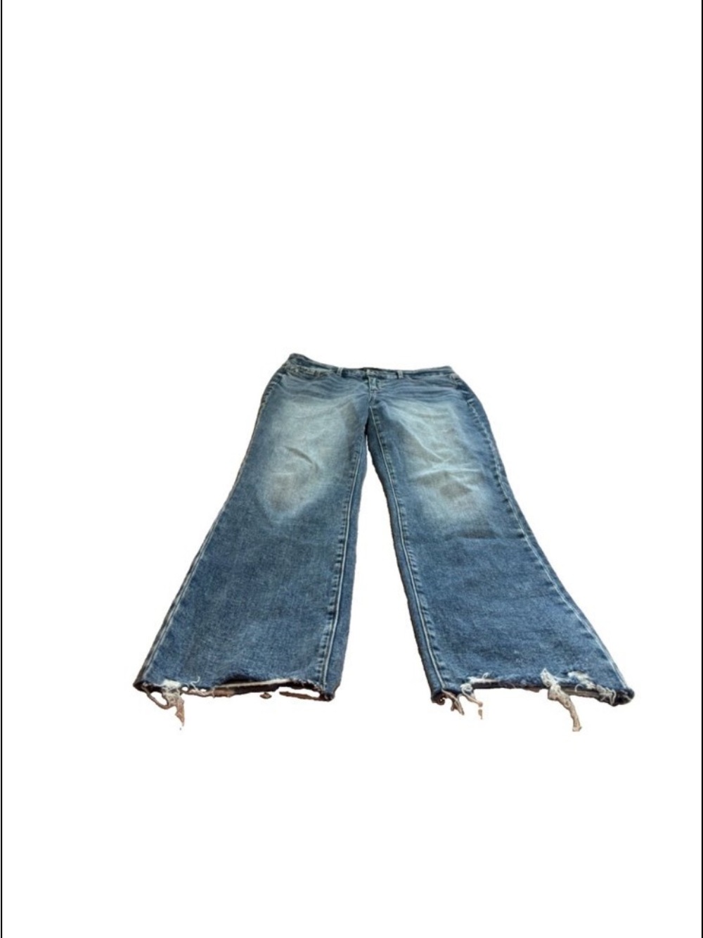 Buckle Black Fit 85 Distressed Light Blue Cropped Wide-Leg Jeans